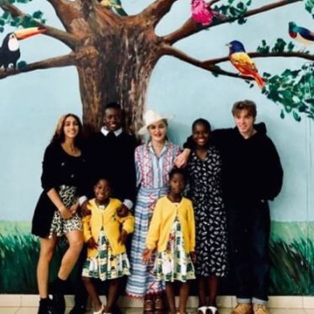 David Banda Mwale Ciccone Ritchie with his mother Madonna and five siblings